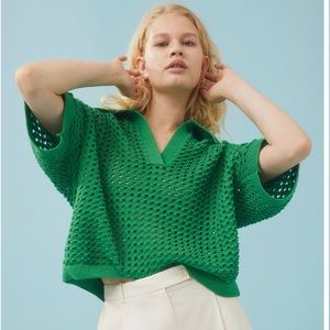 H&M Pointelle Knit Polo